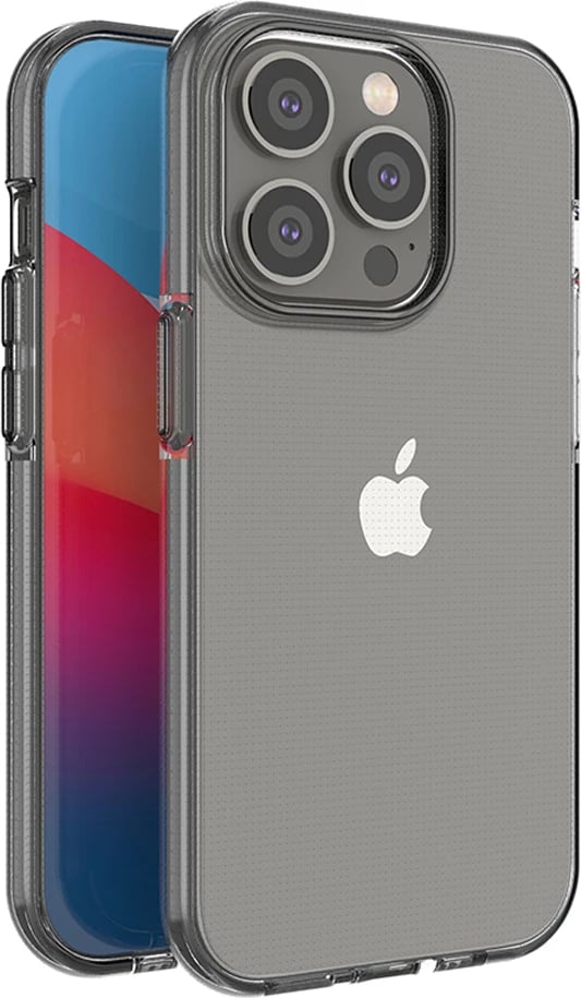 Mbështjellës Hurtel Spring Case për iPhone 14 Pro, TPU, i zi/transparente