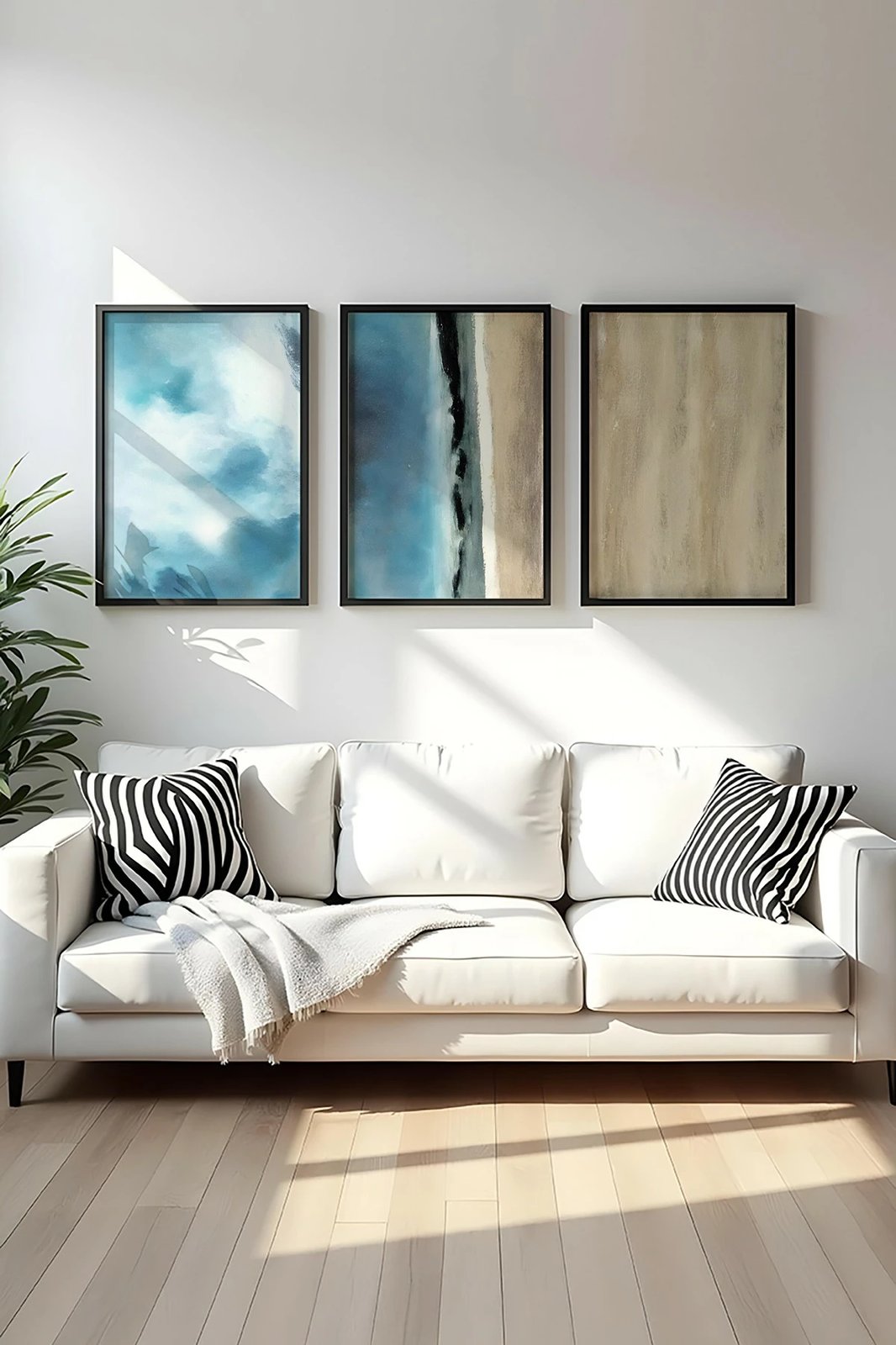 Pikturë dekorative me kornizë MDF (3 copë), Wallity, Huhu470S, 30x40cm