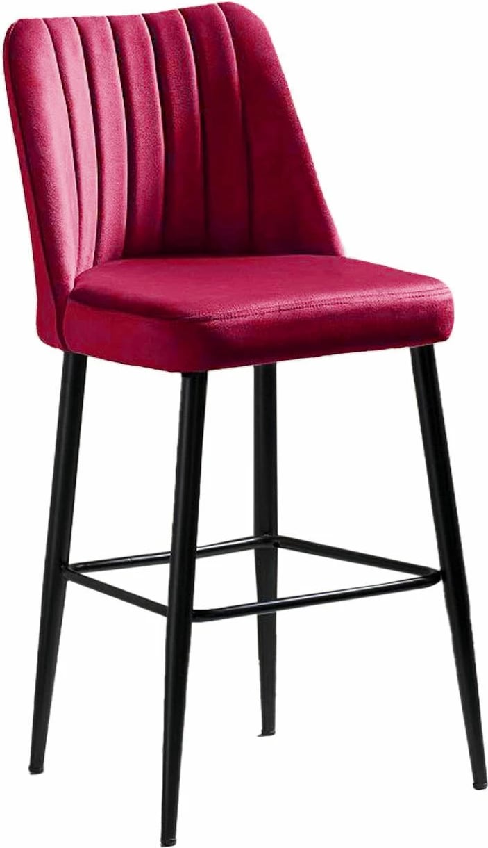 Set karrigesh për bar (4 copë), Hanah Home, Vento, ngjyrë e kuqe e thellë