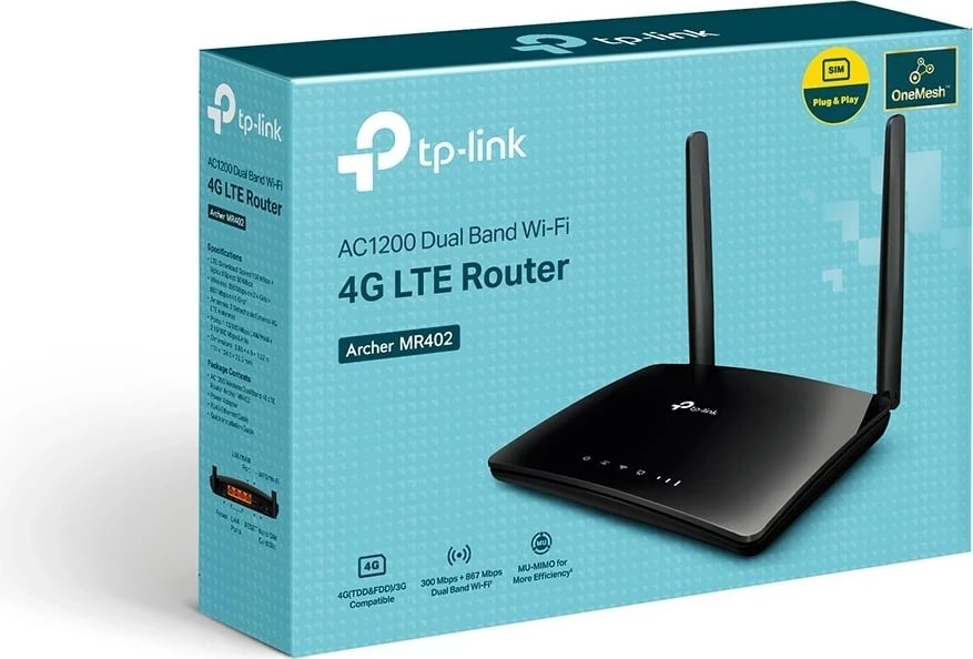 Ruter wireless TP-Link Archer MR402, 4G, Wi-Fi 5, i zi