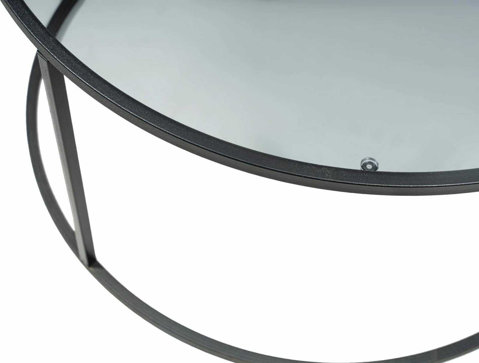 Tavolinë e ulët, xham i tymosur, kornizë metalike, e zezë, Startis 80