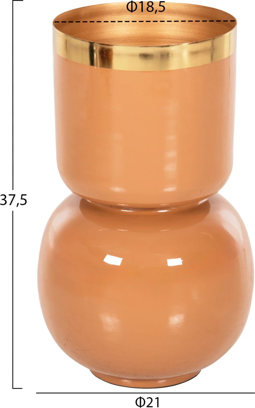 Vazo tavoline LINGON FH4233.09 metalike, ngjyrë salmon-ari, Φ21x37.5H cm Vazo tavoline LINGON FH4233.09 metalike, ngjyrë salmon-ari, Φ21x37.5H cm