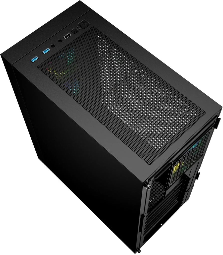 Kasë Gembird Fornax 4000 ARGB, Midi Tower, ATX, ITX, Micro ATX, e zezë