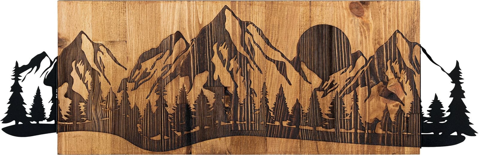 Aksesor dekorativ prej druri për mur, Wallity, Sundown