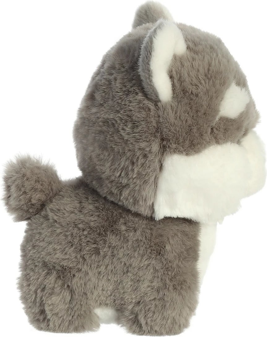 Lodër pelushi Husky Daffi Teddy Pets, 19 cm, gri e bardhë