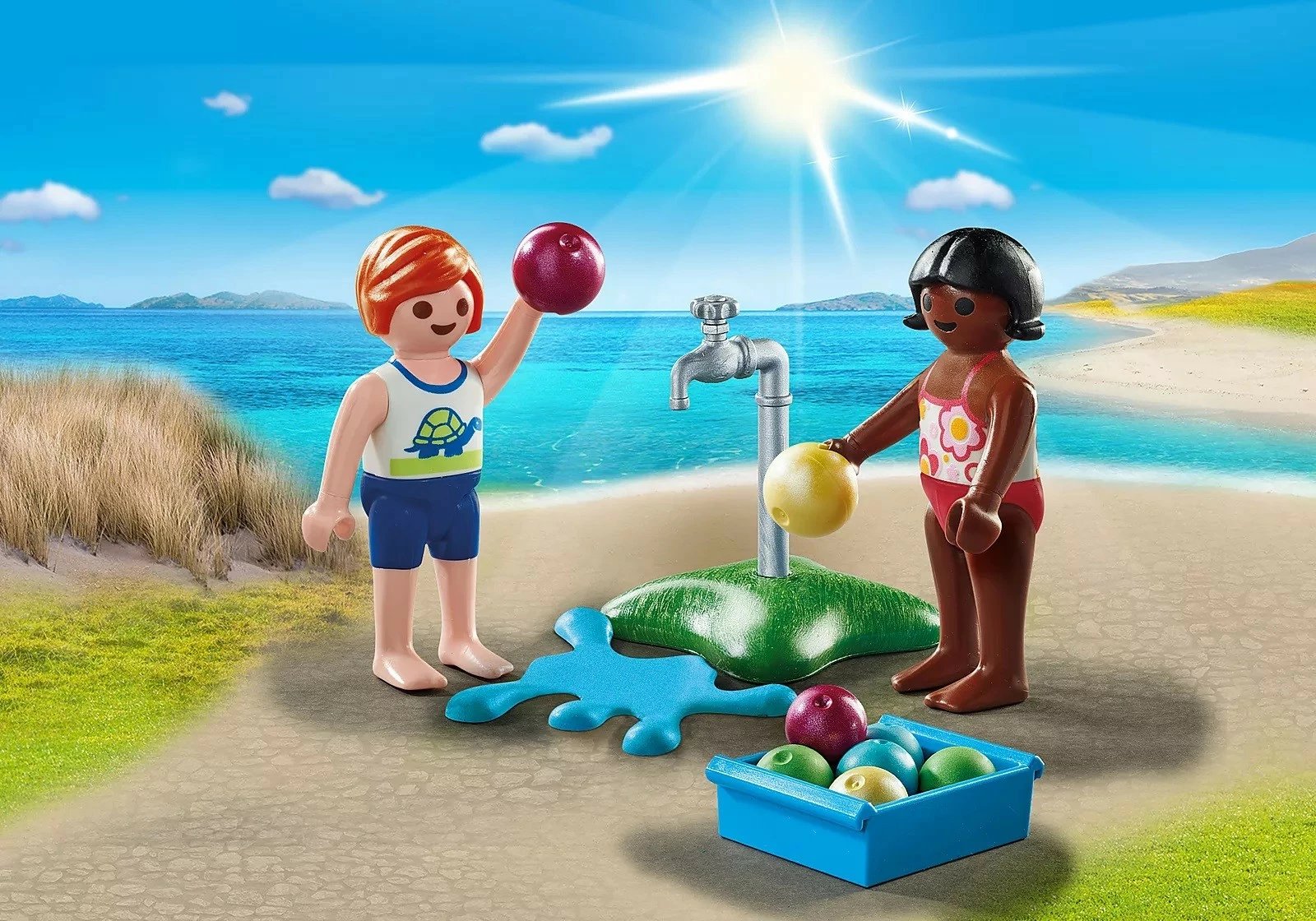 Set figurina Playmobil Special Plus 71166, fëmijë me balona uji, 14 pjesë