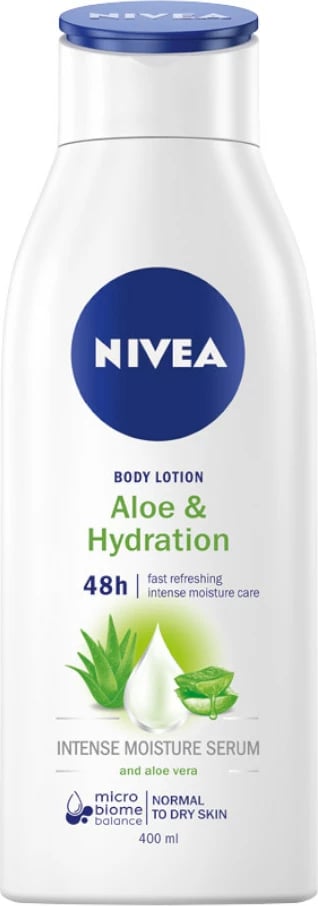 Balsam trupi Nivea Aloe & Hydration për femra 400ml Balsam trupi Nivea Aloe & Hydration për femra 400ml