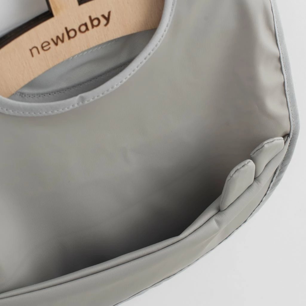 përparëse bebe e larshme, New Baby, 34x25 cm, gri