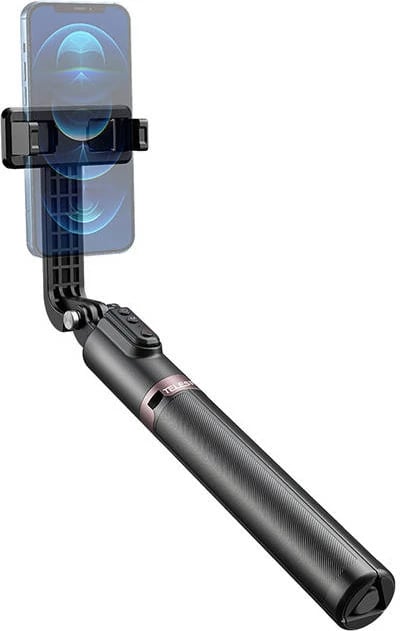 Selfie stick me tripod Telesin TE-RCSS-003, 130cm, me telekomandë, i zi