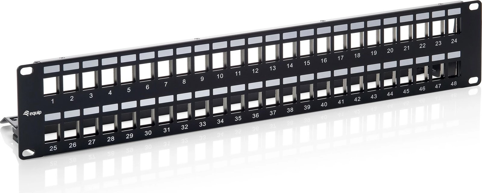 Patch panel Equip 48-port Cat6, 2U, i zi