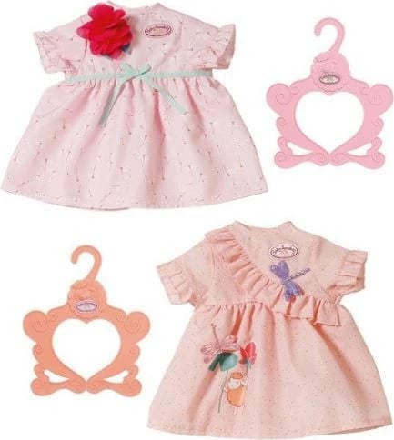Fustan lodër për kukull Baby Annabell Zapf, set me 2 copë, rozë/vjollcë