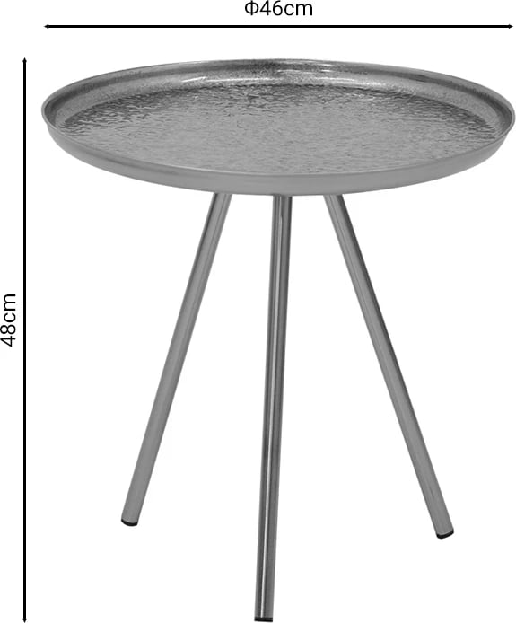 Tavolinë anësore Jacksie Inart metal bronz-ari D46x48cm