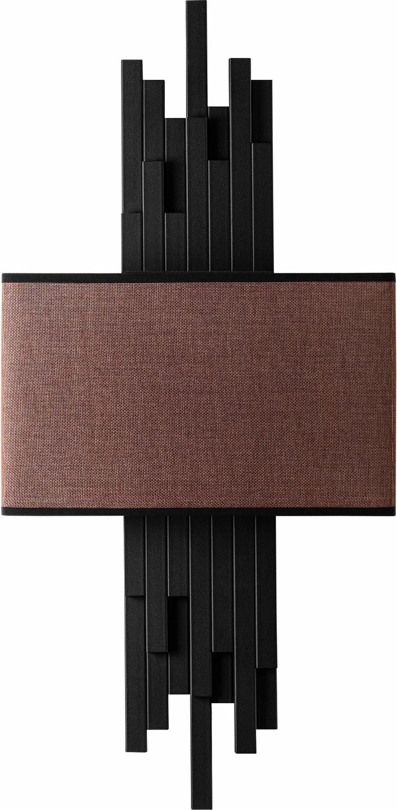 Llambë muri Opviq, Axıs - 15103, metal dhe tekstil, e zezë dhe kafe, 35x75x10 cm