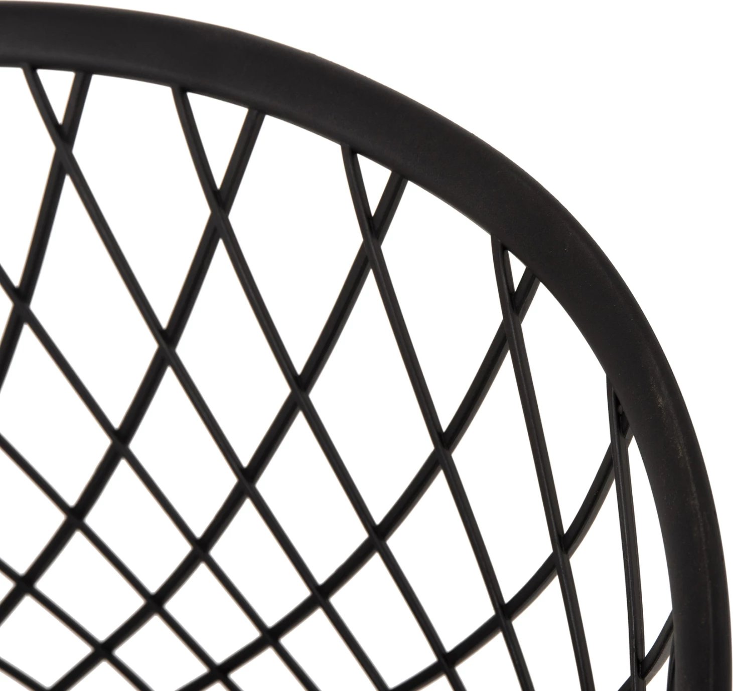 Karrige ARIADNE FH8001.22 polipropileni e zezë - këmbë metali të zeza 63x56x80Hcm., set prej 4 copësh