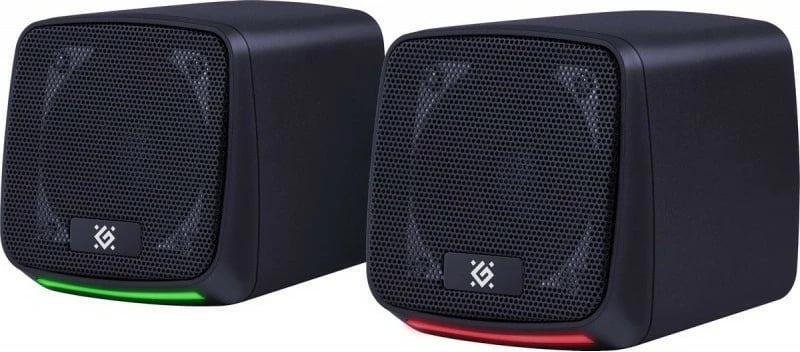 Altoparlantë për kompjuter, Defender J3 (65963), sistem 2.0 6W, USB me AUX, me LED, e zezë