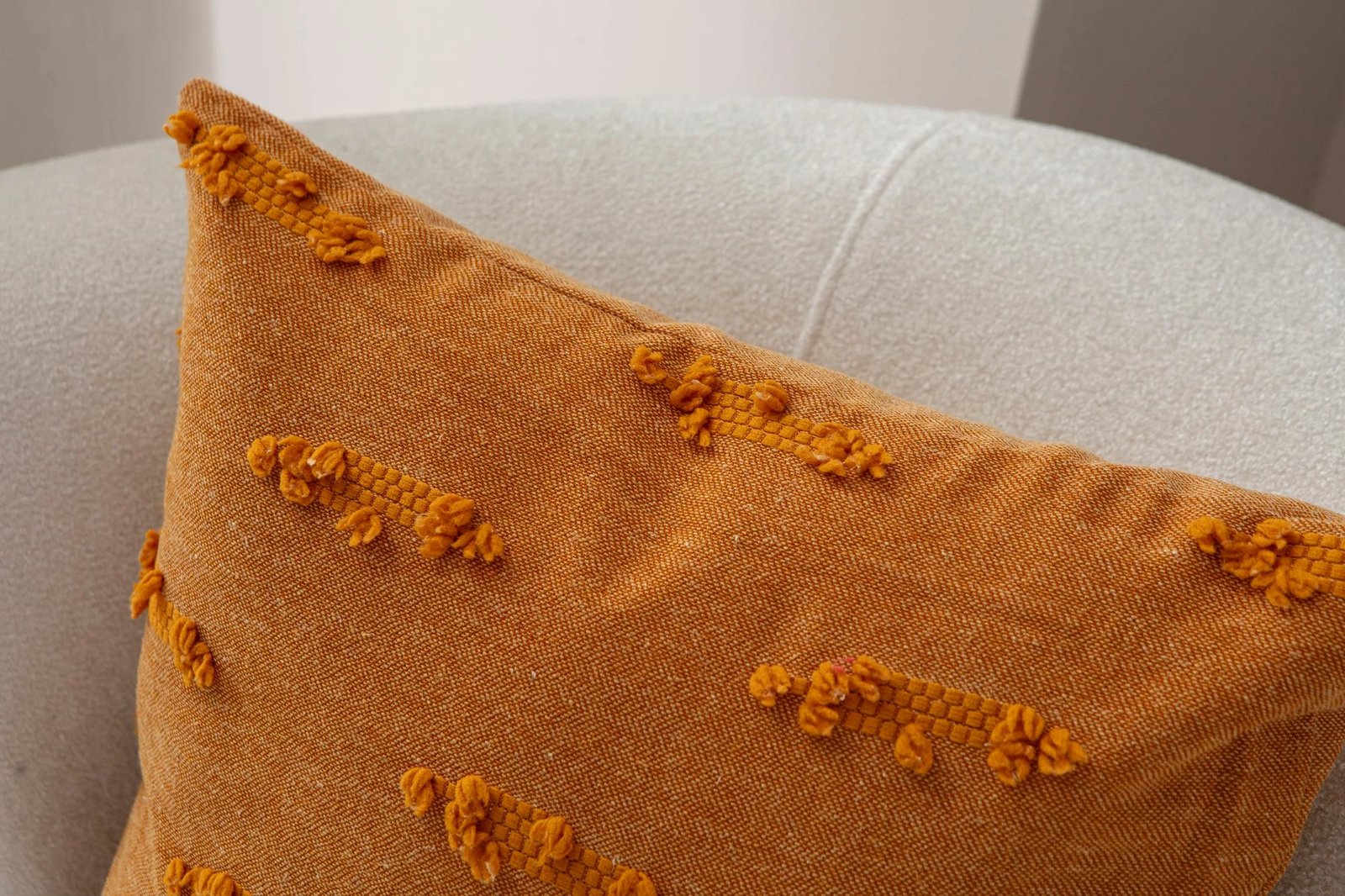 Jastëk dekorativ portokalli Evila Originals, Tuffet, 43x43cm