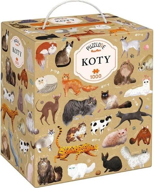 Puzzle CzuCzu Puzzlove Cats 1000 pjesë, shumëngjyrësh