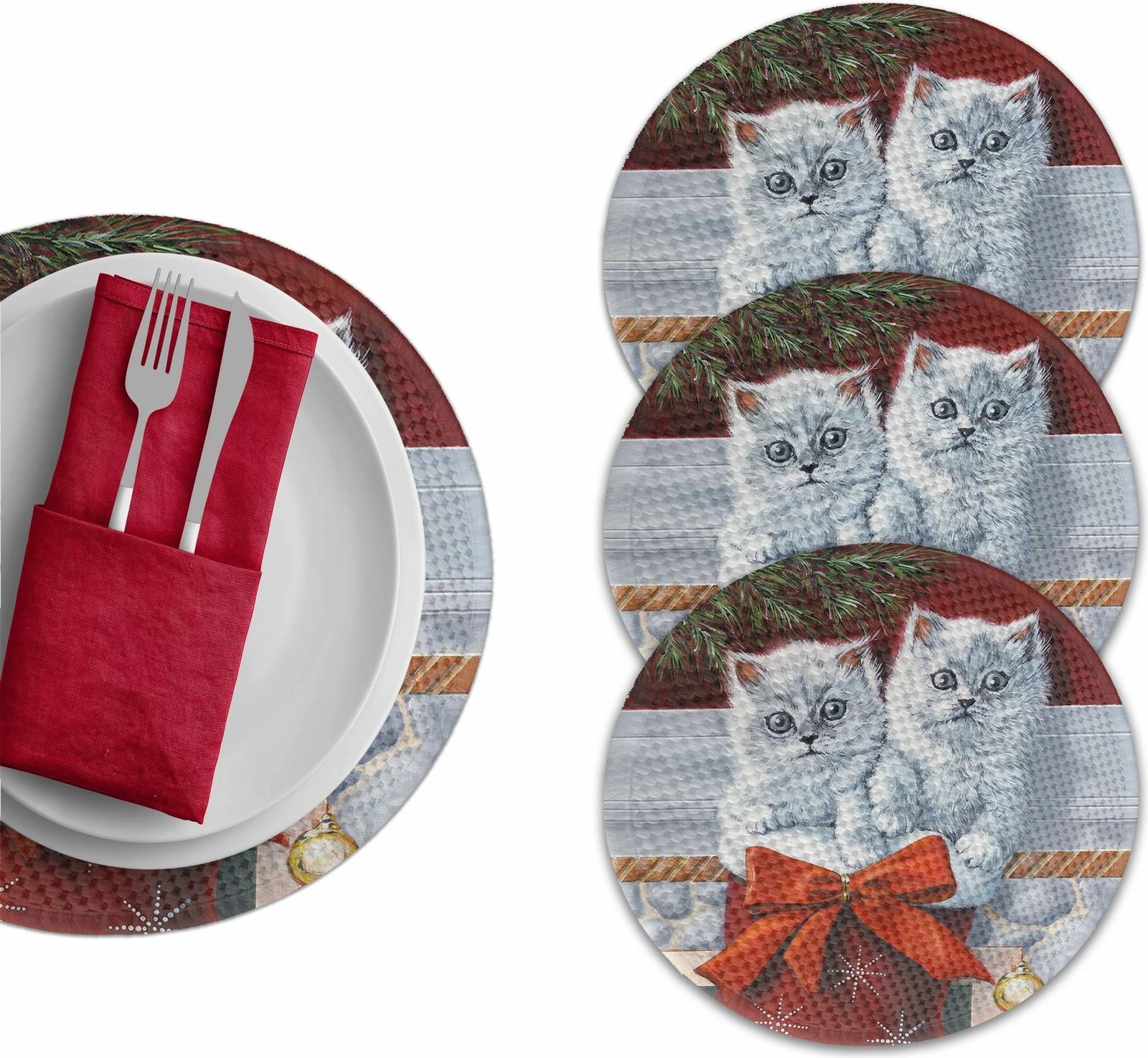 Ndamëse tavoline Hermia Concept, shumëngjyrëshe, 3198Supla, 4 copë