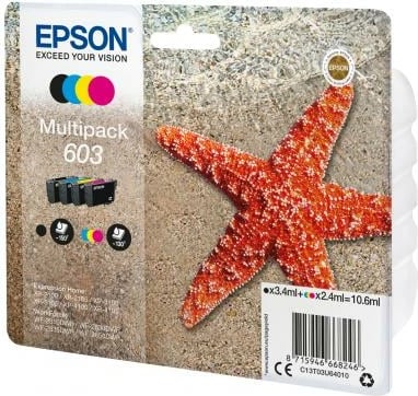 Fishek boje, Epson 603 C13T03U64010, standard, 4-ngjyra, Black/Cyan/Magenta/Yellow, multipack