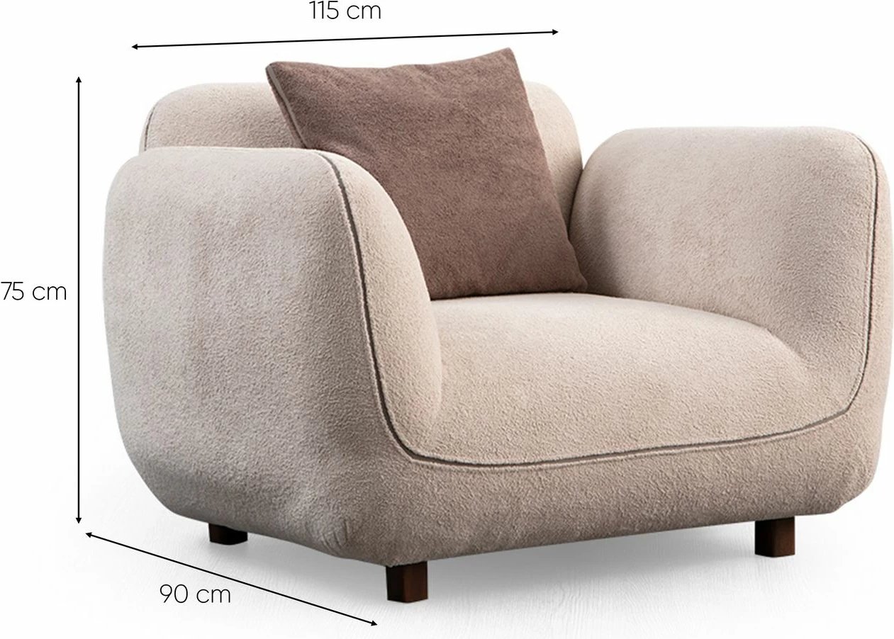 Karrige bergere, krem, Atelier del Sofa, Pavia