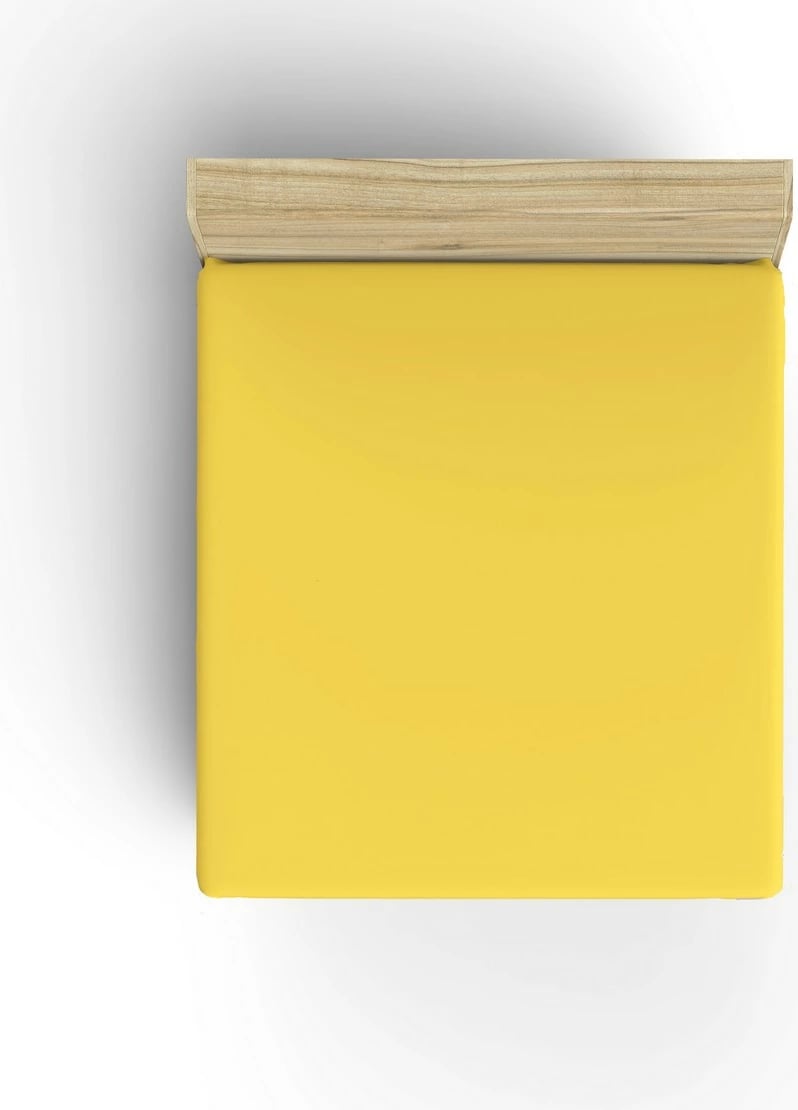 Çarçaf i vogël me lastik Ranforce, ngjyrë e verdhë e errët