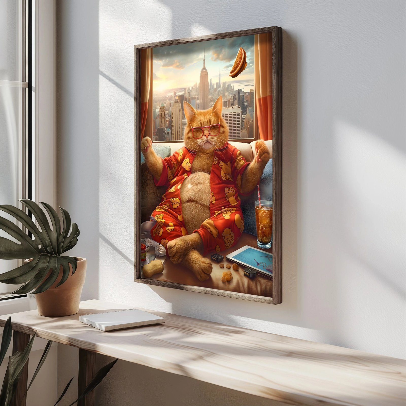 Pikturë dekorative me kornizë MDF, shumëngjyrëshe, HUM071, 50x70x3.5cm