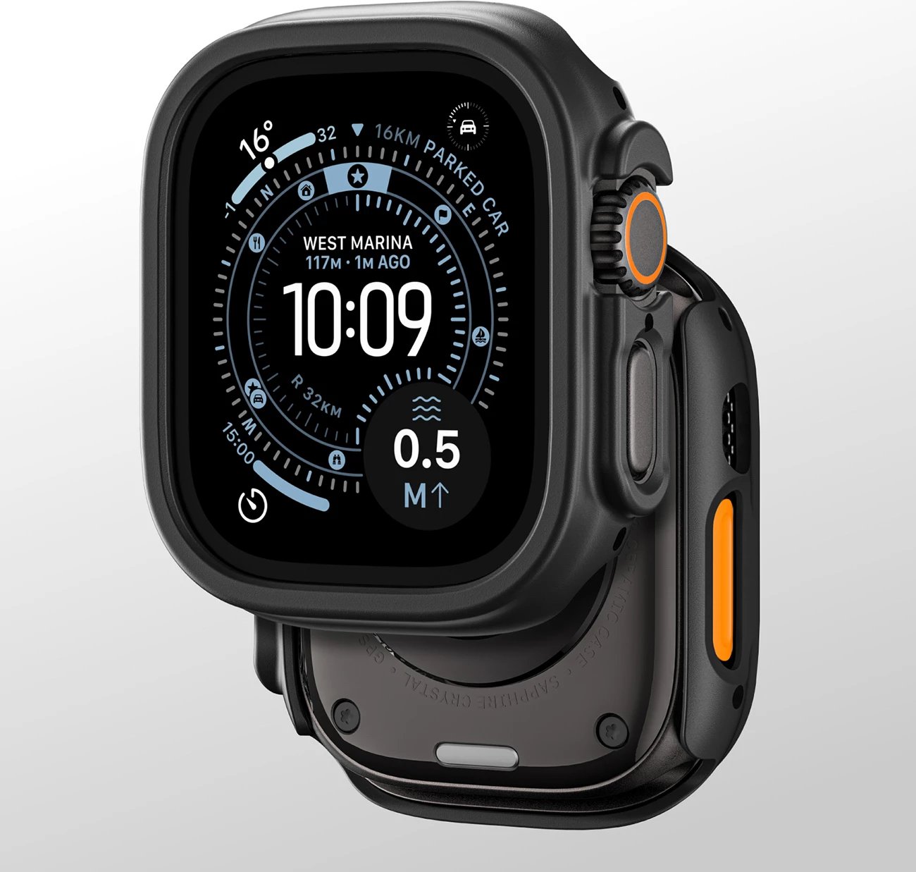 Mbështjellës mbrojtës për Smartwatch, AmazingThing, Minimal Case, për Apple Watch Ultra 3 49 mm, i zi