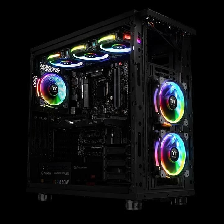 Set ventilatorësh Thermaltake Riing 12 RGB Plus TT Premium Edition, 5x120mm, RGB