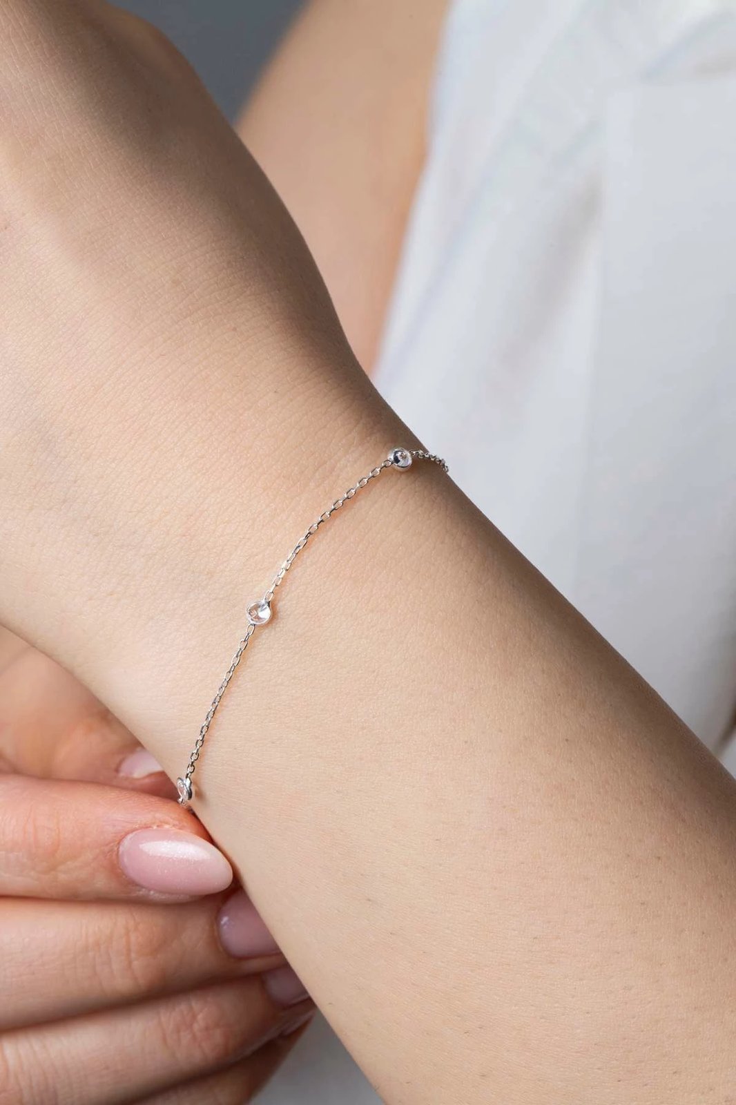 Byzylyk argjendi Jumeon, gur zirkoni i bardhë, TFNY65229