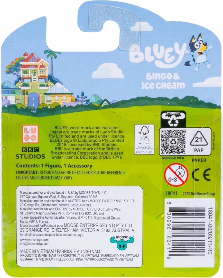 Figurinë Bluey Tm Toys BLU18040, Bingo & Dunny, plastikë, për fëmijë, shumëngjyrëshe, 1 copë Figurinë Bluey Tm Toys BLU18040, Bingo & Dunny, plastikë, për fëmijë, shumëngjyrëshe, 1 copë