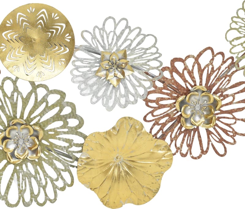 Dekor muror Tutsi Inart metalik shumëngjyrësh 102.9x5.1x43.2cm