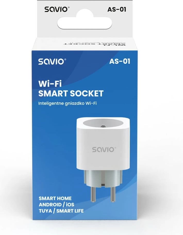 Prizë e mençur Wi-Fi Savio AS-01, set 3 copë, e bardhë