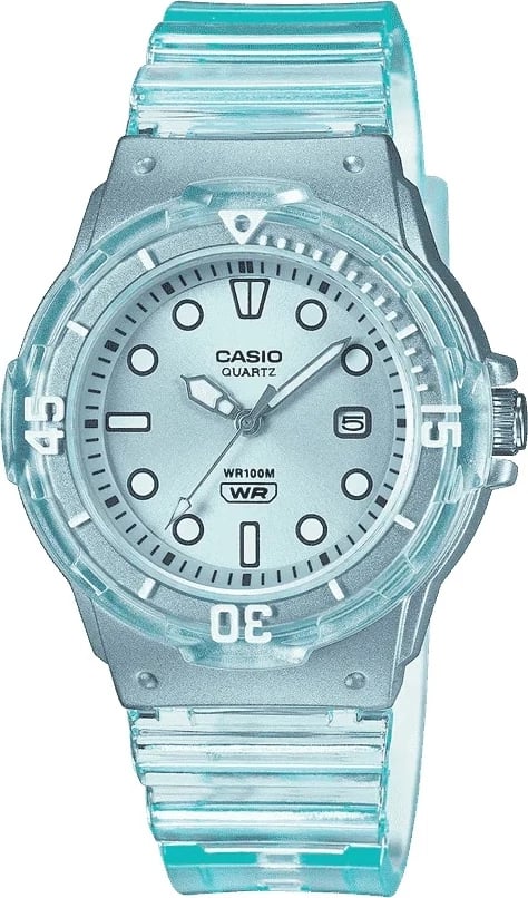 Orë dore CASIO LADY DIVER unisex, e kaltër e tejdukshme