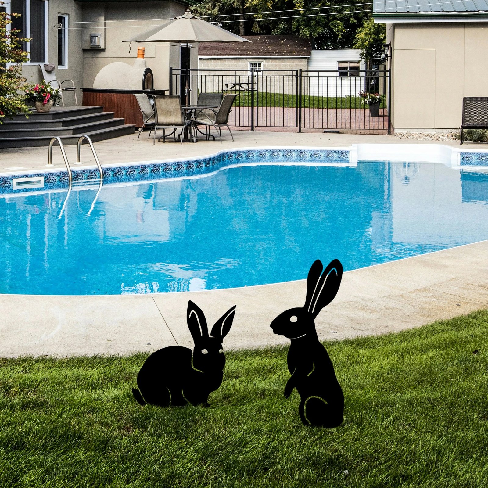 Set dekorativ për kopsht, dy copë, Aberto Design, RaAbbits 01