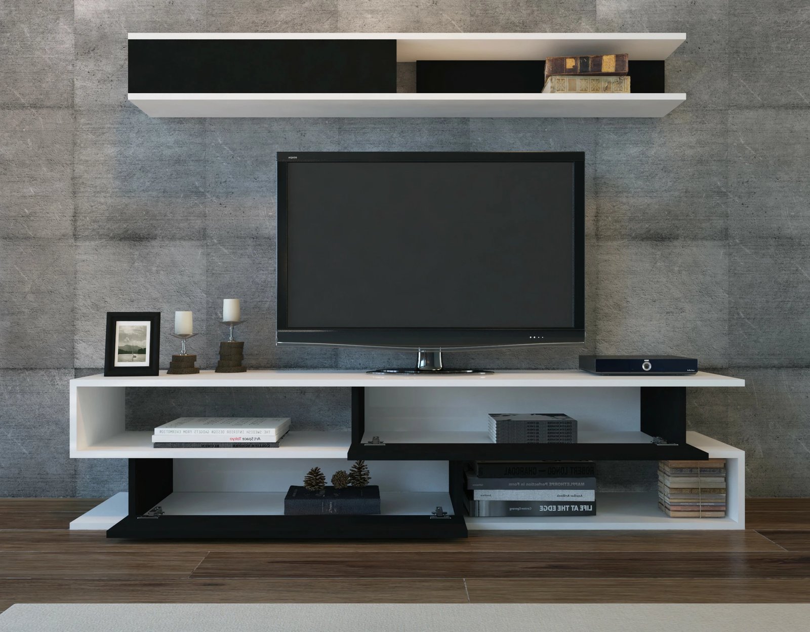 Njësi TV Hanah Home, Sims, e zezë dhe e bardhë