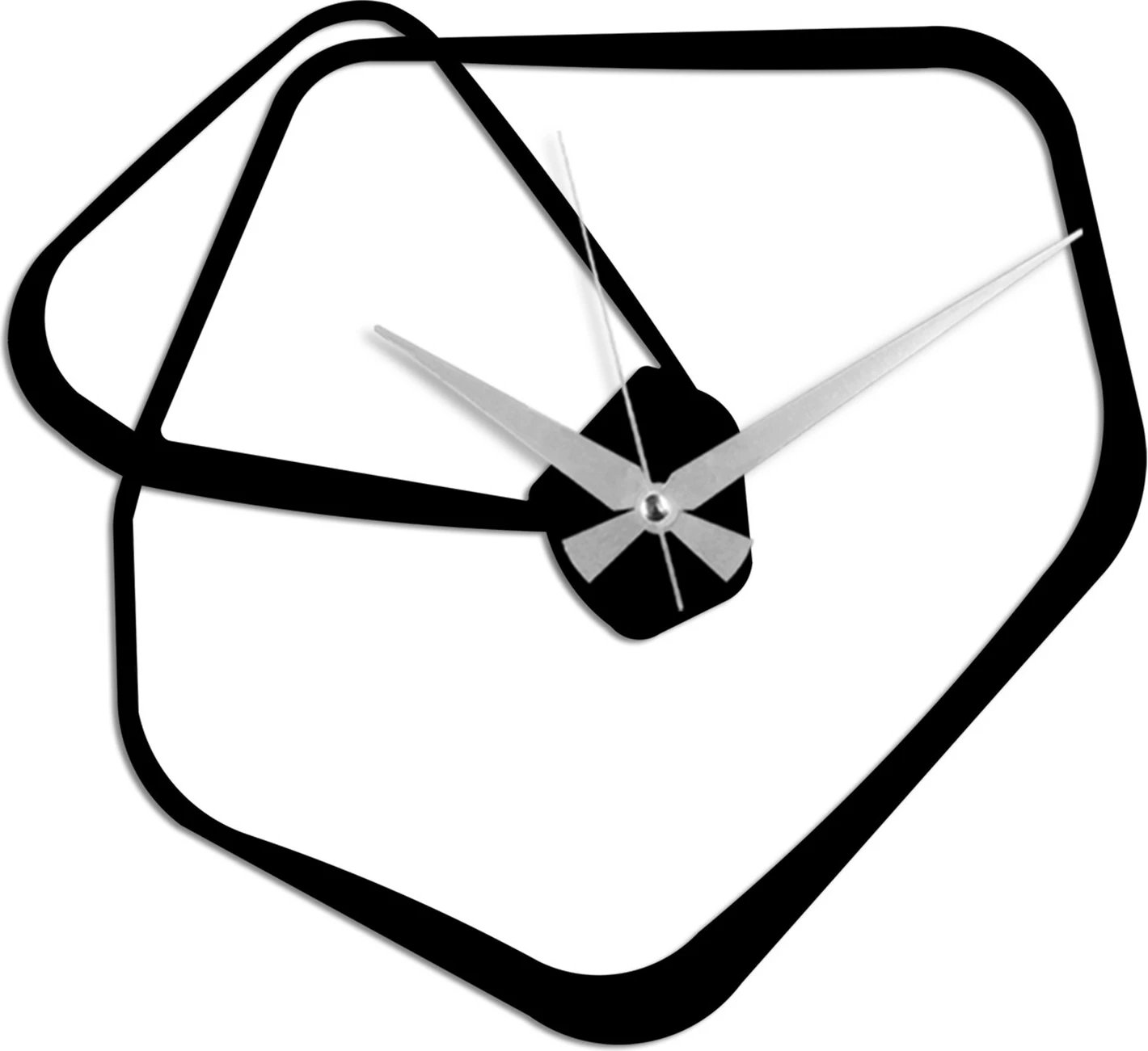 Orë muri dekorative prej metali, dizajn amorf, Wallity, e zezë