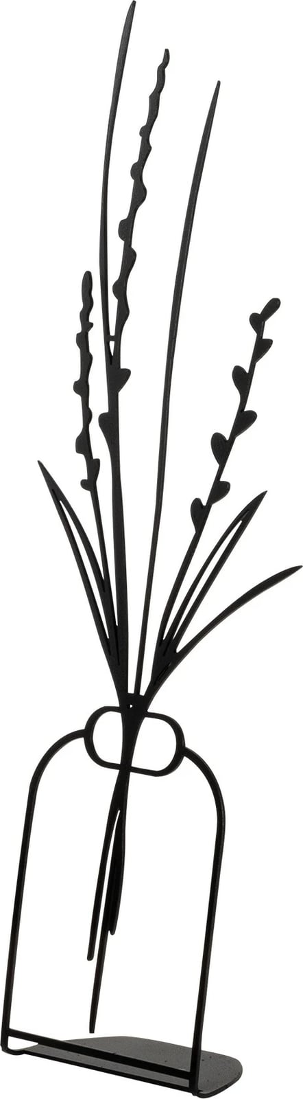 Objekt dekorativ metalik, lule, ngjyrë e zezë, Aberto Design, 19x44cm Objekt dekorativ metalik, lule, ngjyrë e zezë, Aberto Design, 19x44cm