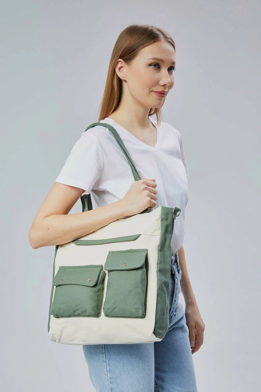 Çantë tote Zoozie Bags, e gjelbër, 2355