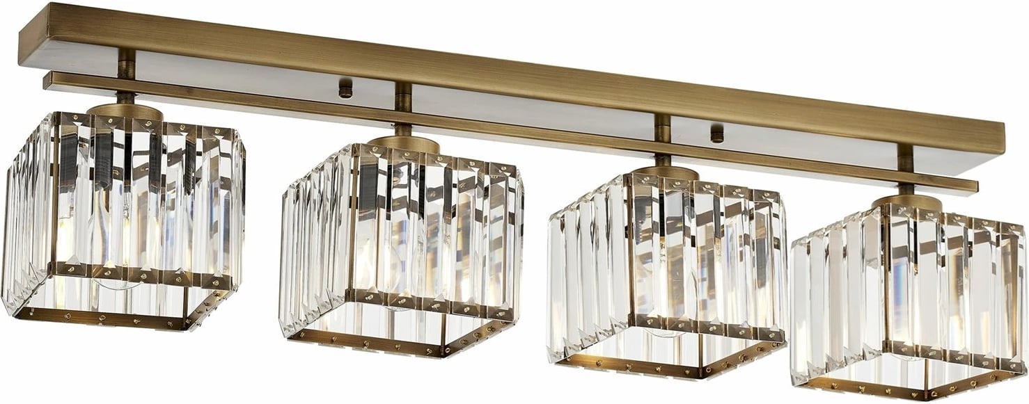 Llambadar Opviq, AV-1795-4Ey, trup metalik, kapak kristali, ngjyrë vintage