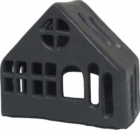 Dekor shtëpie, alumini i zi, 14x7x12 cm