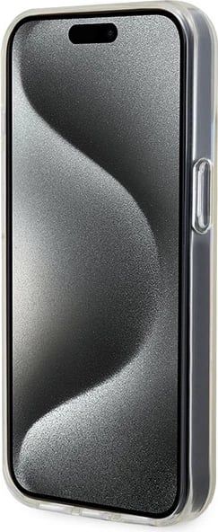 Mbështjellës Guess GUHCP15SHDECMP për iPhone 15 6.1", i fortë, efekt pasqyre, rozë