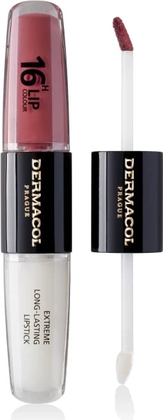 Buzëkuq i lëngshëm Dermacol 16H Longlasting, No.12, 4ml+4ml