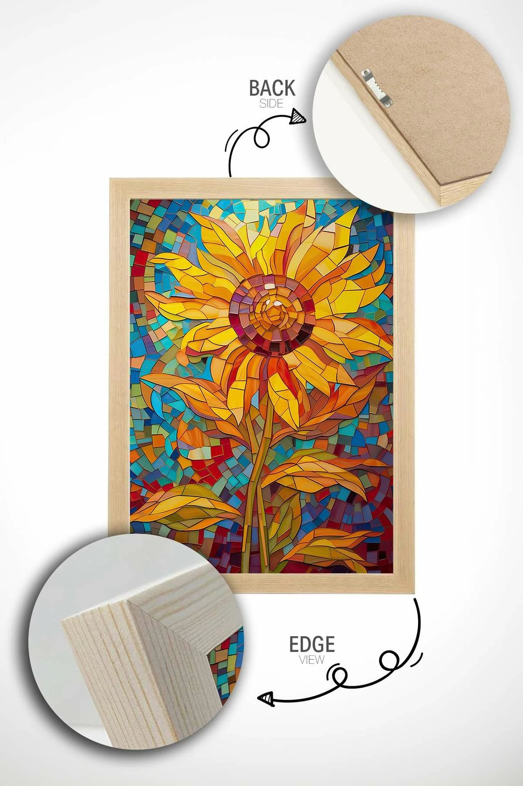 Pikturë dekorative me kornizë, shumëngjyrëshe, Wallity, Mscartmdl1