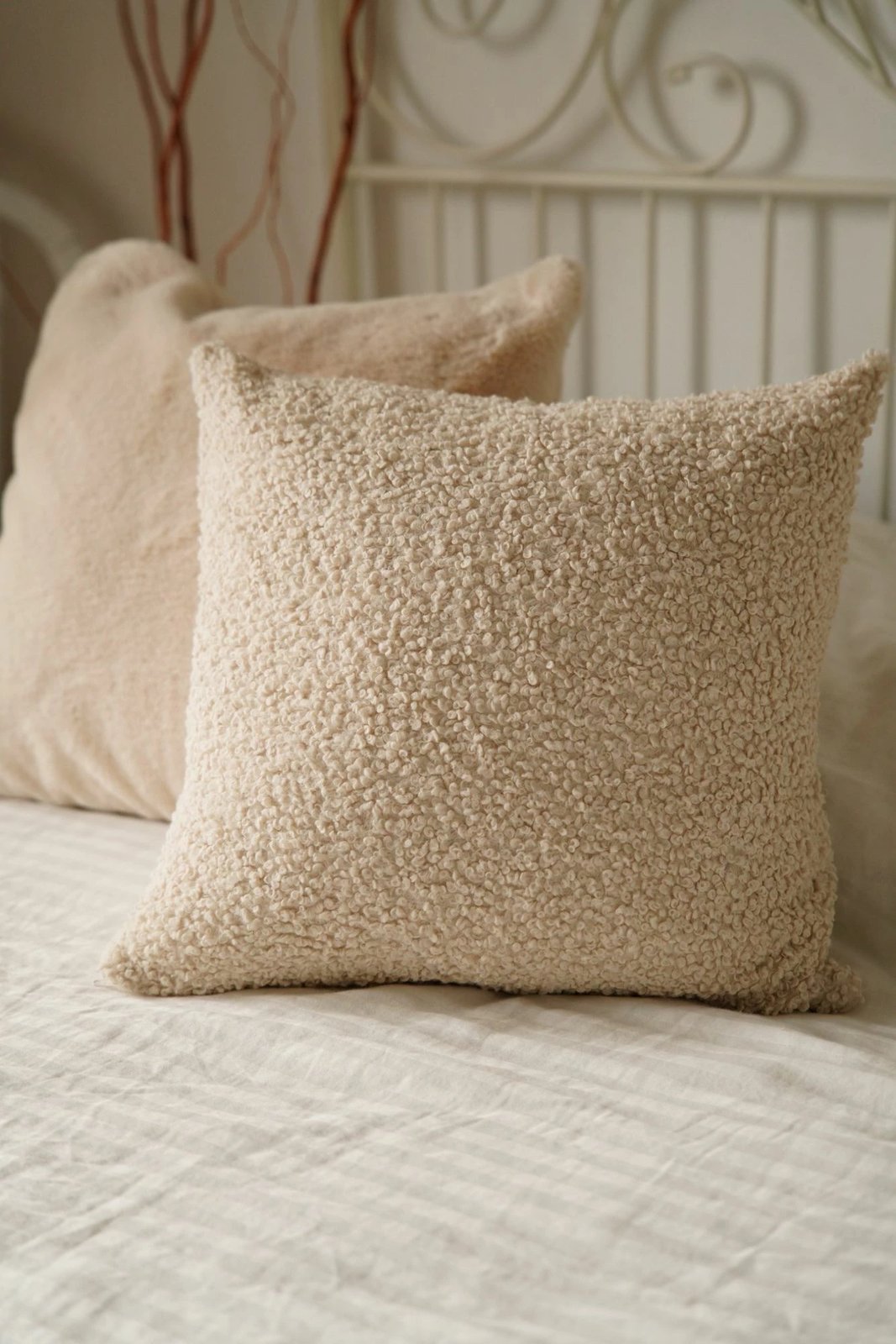 Jastëk mbulesë, Teddy, bezhë, Evila Originals, 43x43cm