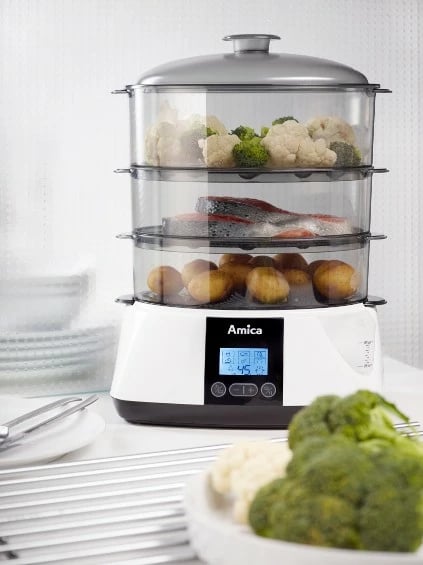 Avullues Amica PT3011 Lunaris, 3.3L, 3 kontejnerë, E bardhë/E zezë Avullues Amica PT3011 Lunaris, 3.3L, 3 kontejnerë, E bardhë/E zezë