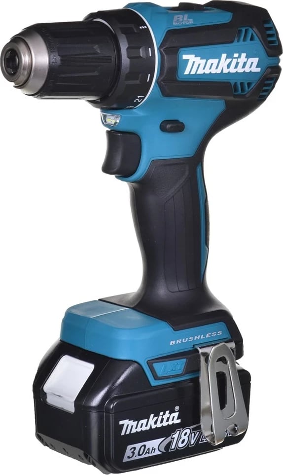 Makine vidash/shpimi pa kabllo MAKITA DDF485RF3J, 3x 18V 3Ah, e zezë