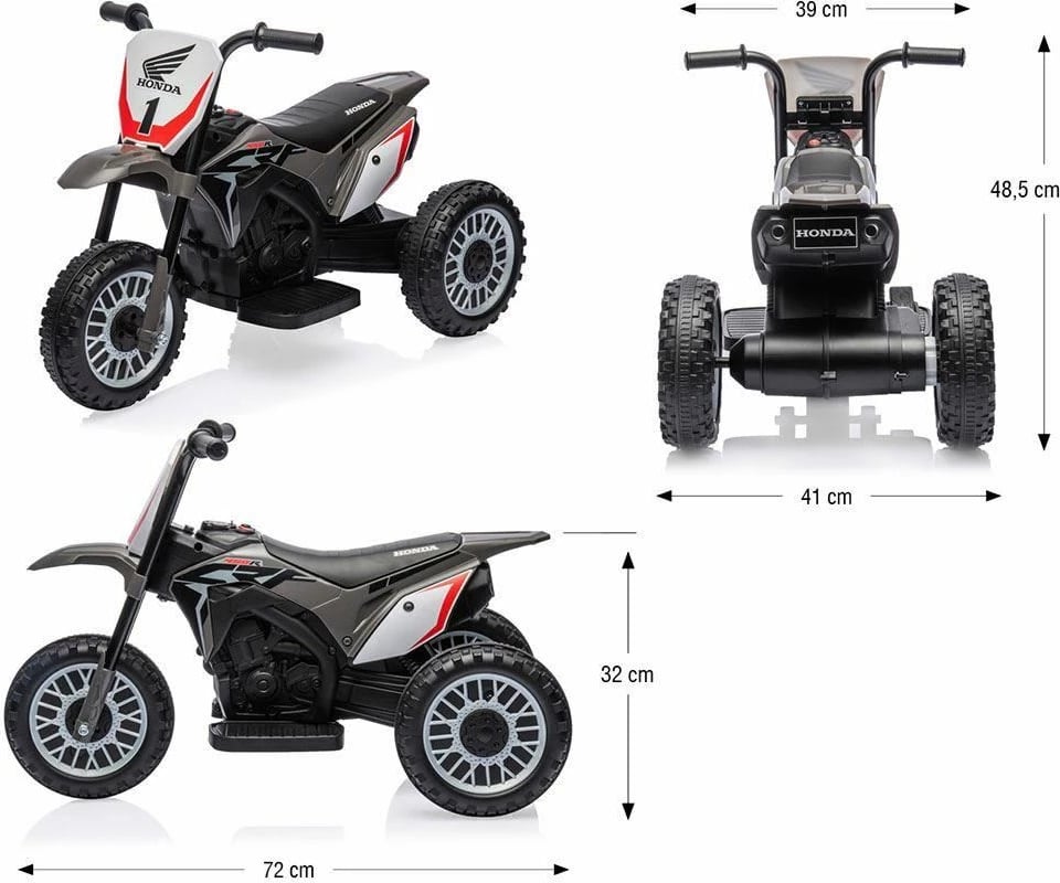Moto elektrike për fëmijë, Milly Mally Honda CRF 450R, 6V 4.5Ah 30W, shpejtësi 2.5-3 km/h, kapacitet 25 kg, e gjelbër