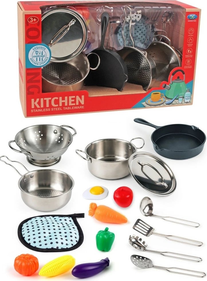 Set enësh metalike për lojë, ASKATO 120690, shumëngjyrësh, 17 pjesë