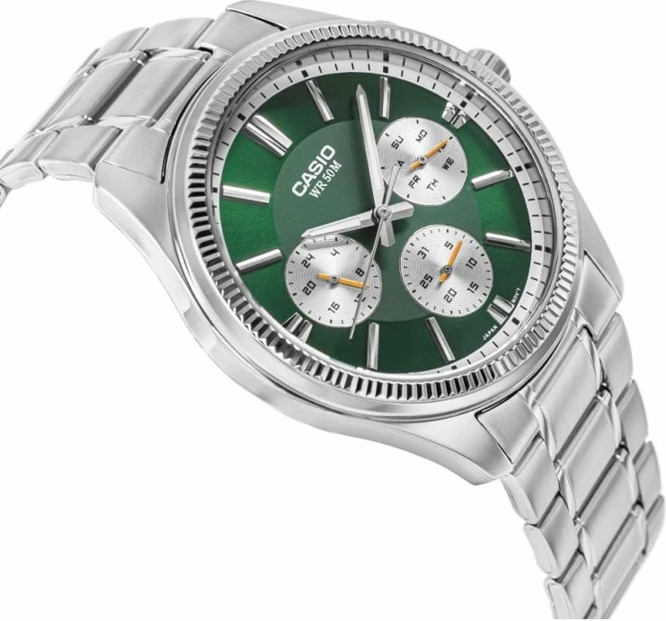 Orë dore për meshkuj CASIO, e gjelbër