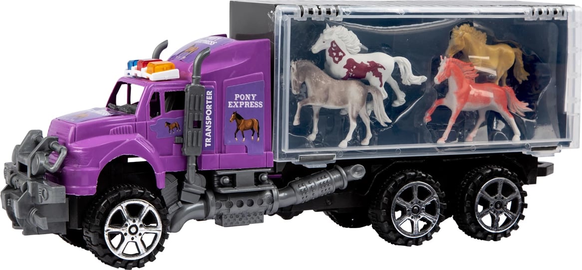 Set lodër për fëmijë Pony Express Transporter Truck Playset